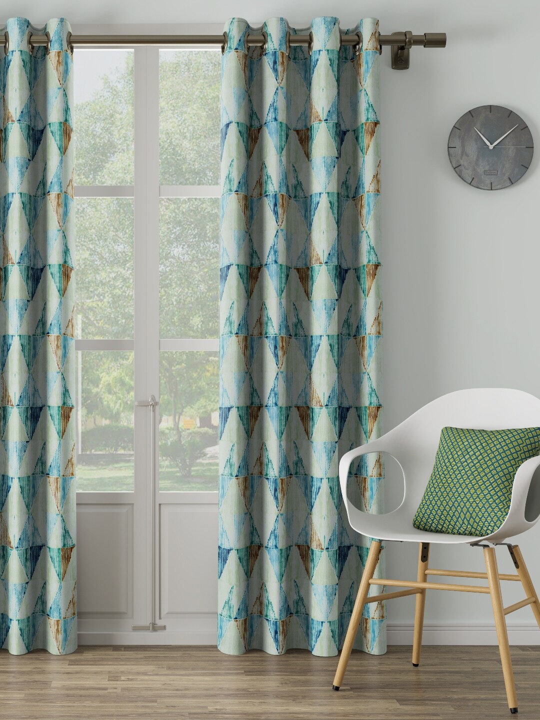 

DDecor Multicoloured Single Curtain, Multi