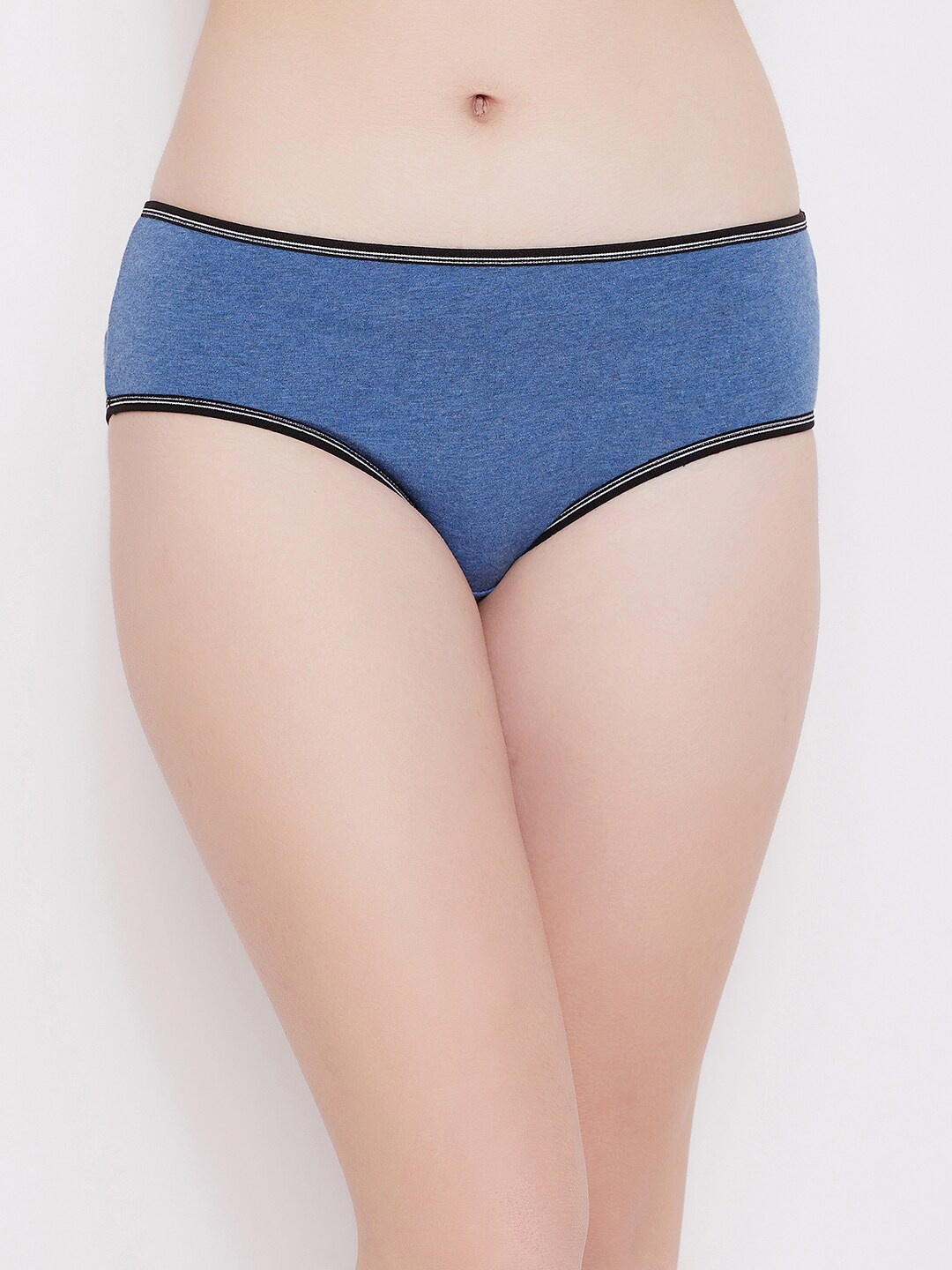 

Clovia Women Blue Solid Hipster Brief PN2022A03S