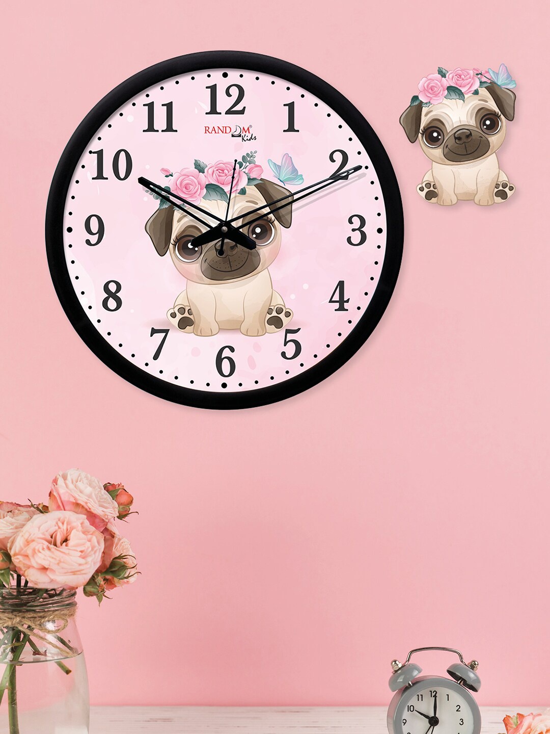 

RANDOM Pink Round Printed 30cm Analogue Wall Clock