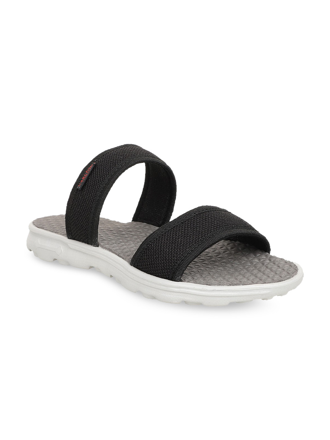 

Carlton London sports Women Black Solid Slip-On Flip Flops