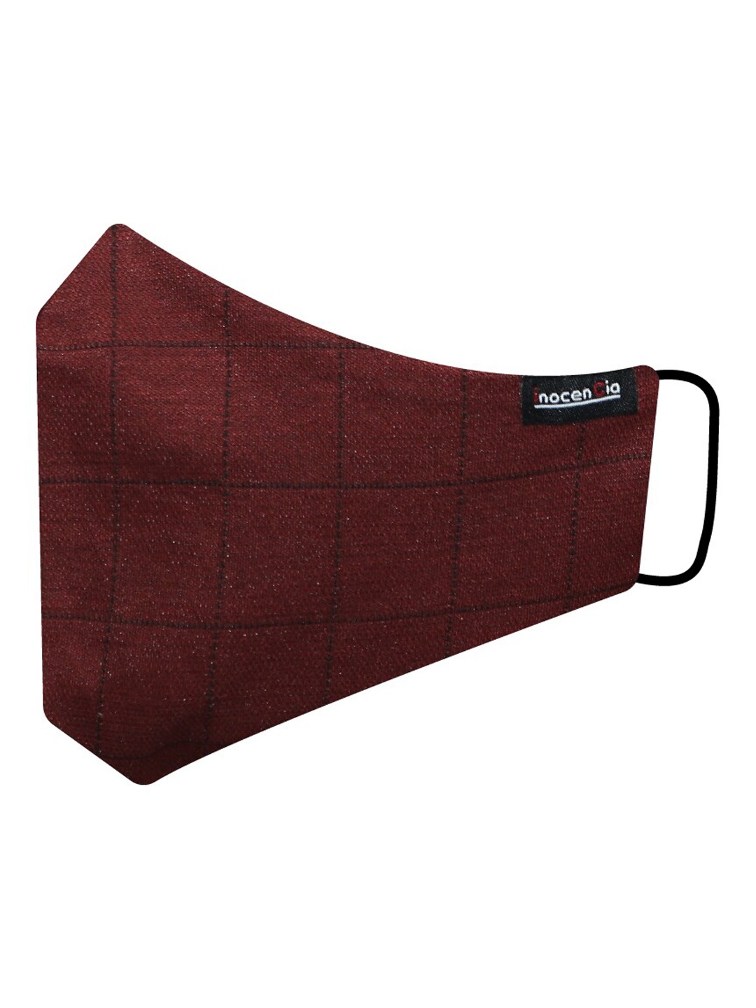 

inocenCia Unisex Brown Checked Reusable 2-Ply Cloth Mask