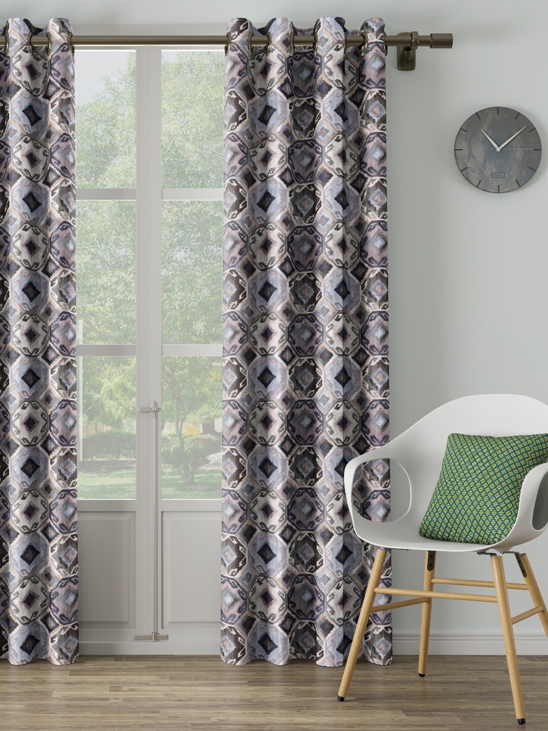 

DDecor Grey Single Curtain Curtain