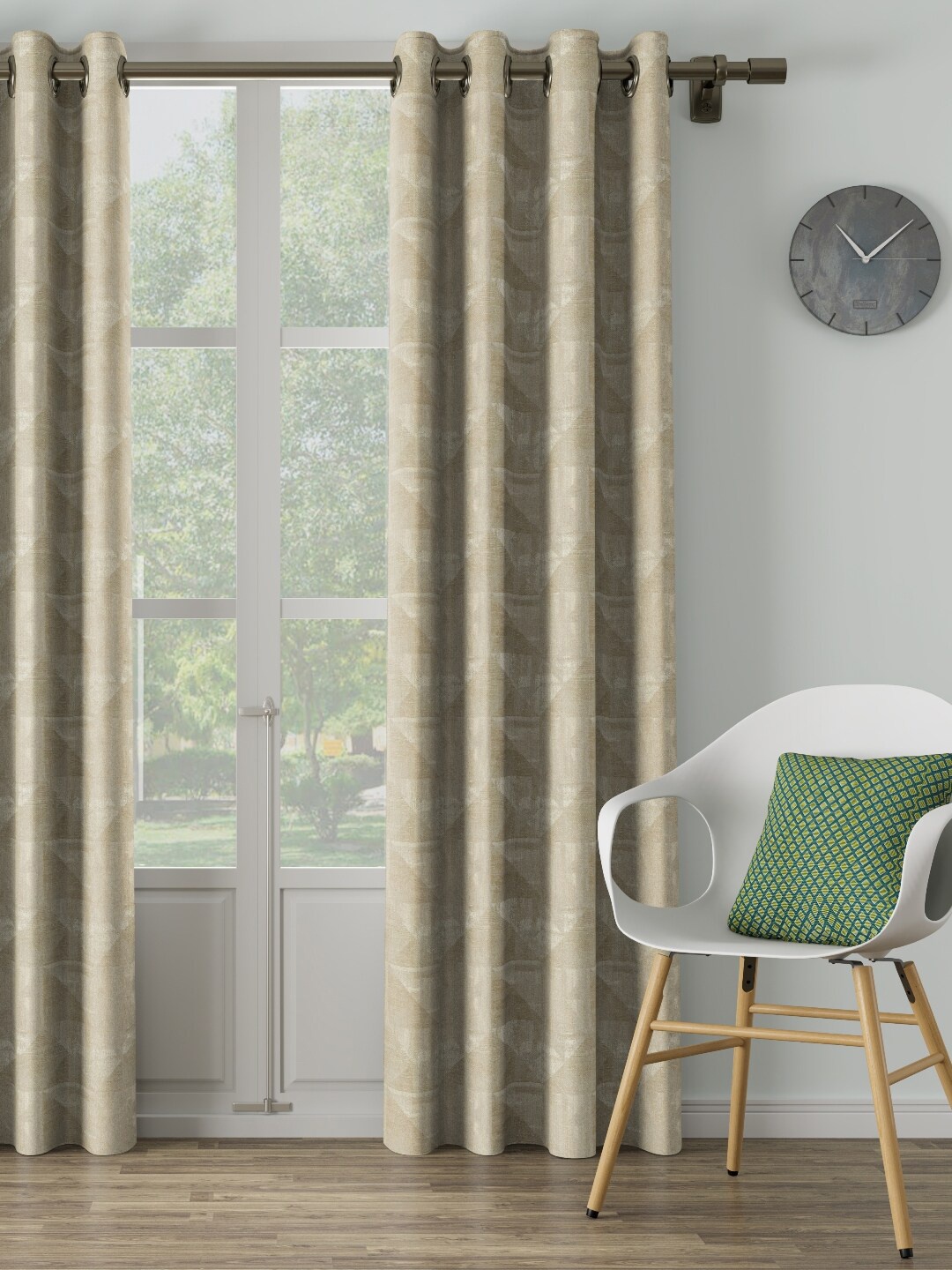 DDecor Beige Single Curtain Curtain