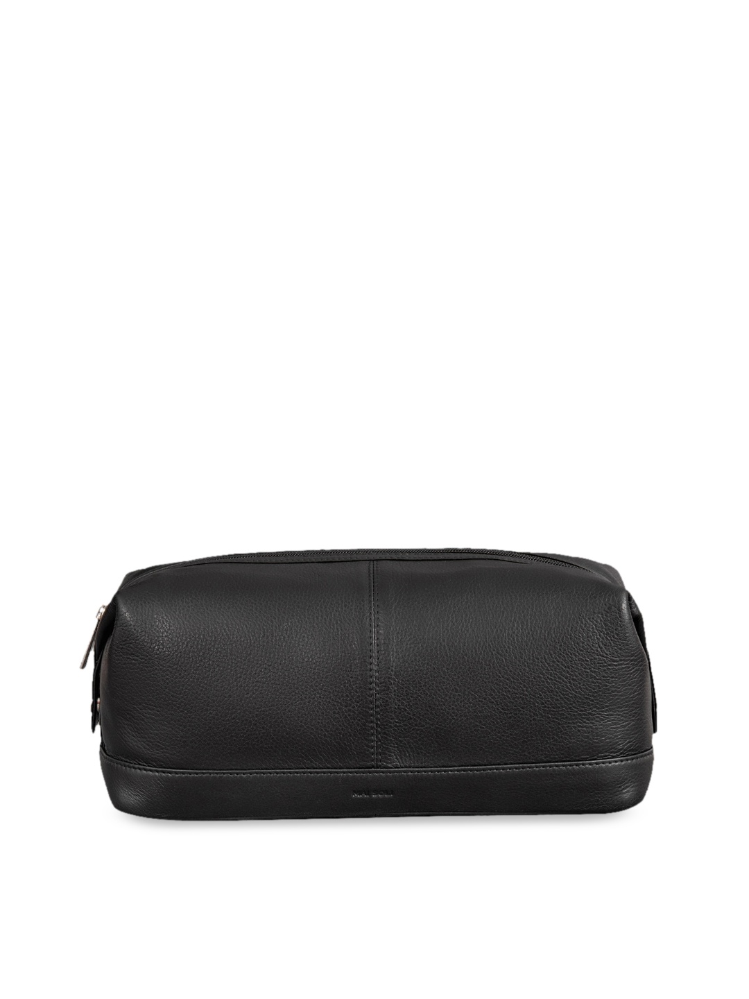 

MAI SOLI Unisex Black Solid Leather Toiletry Bag