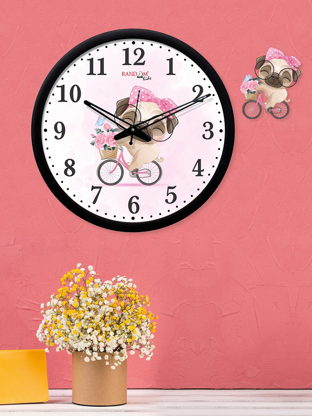 

RANDOM Pink Round Printed 30 cm Analogue Wall Clock
