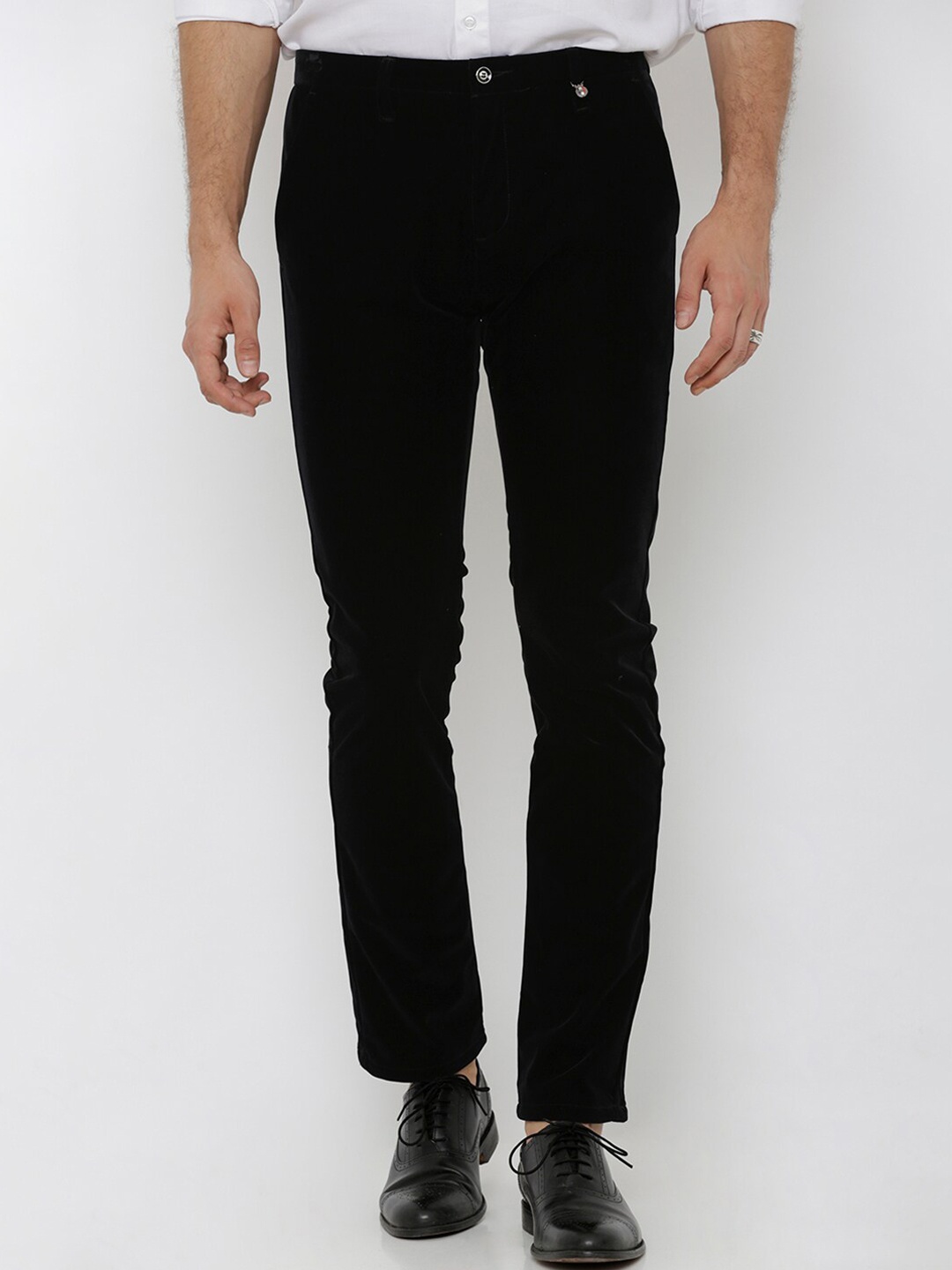 

Rex Straut Jeans Men Black Slim Fit Solid Regular Trousers
