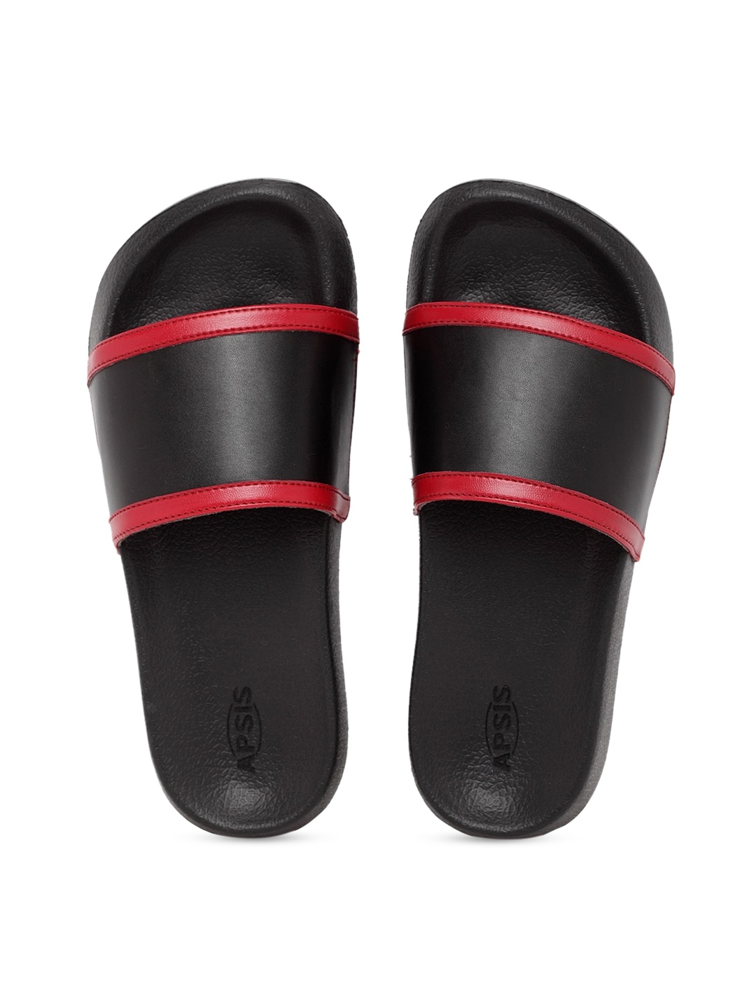 

Apsis Men Red & Black Colourblocked Sliders