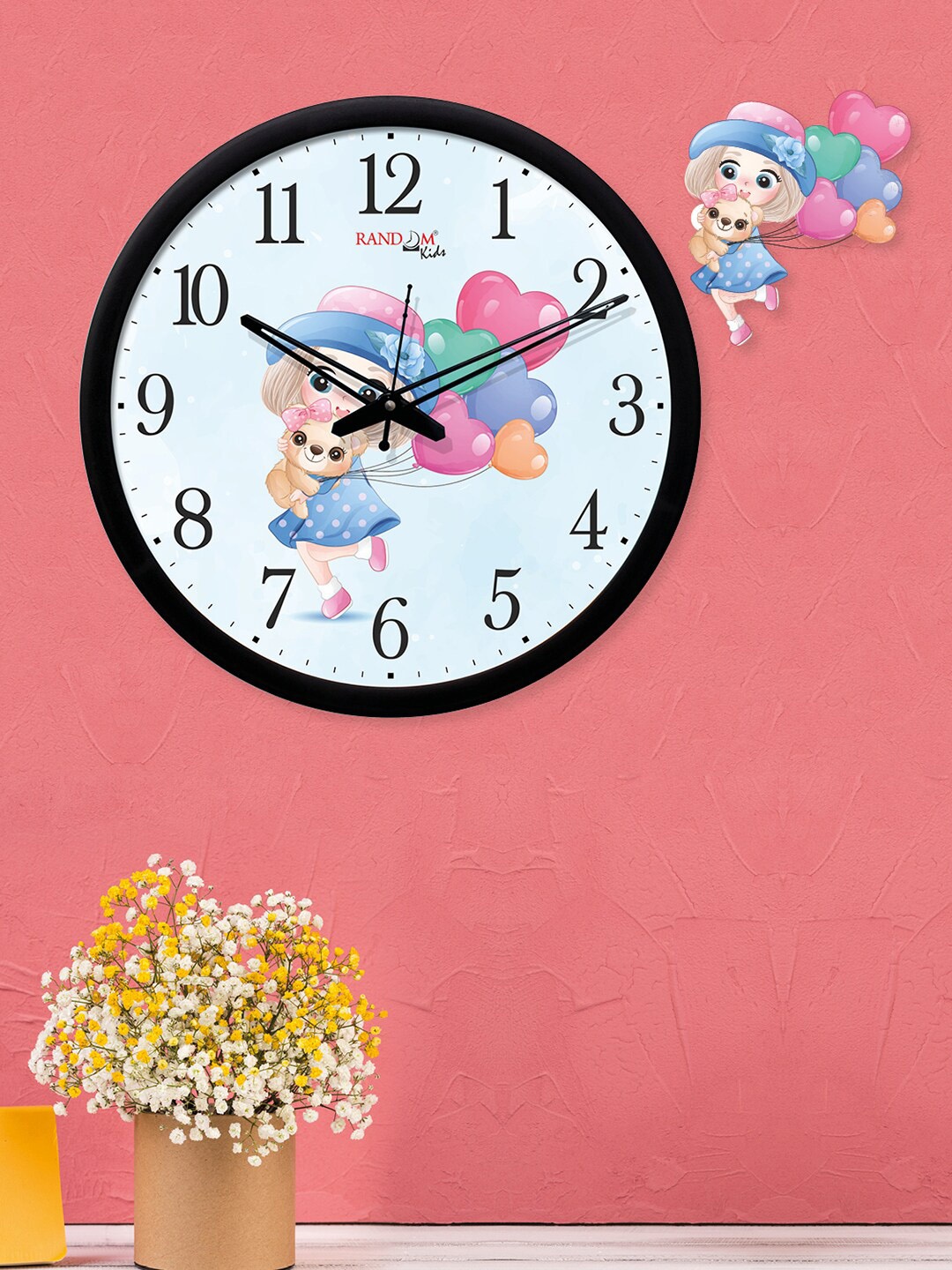 

RANDOM Blue & Pink Round Printed 30 cm Analogue Wall Clock