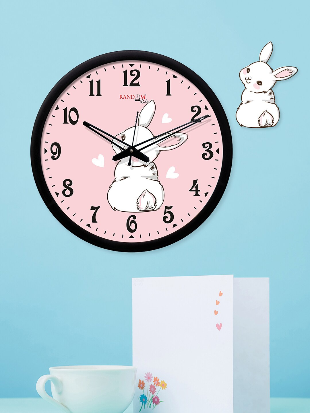 

RANDOM Pink & Off-White Round Printed 30 cm Analogue Wall Clock & Decorative Plaque
