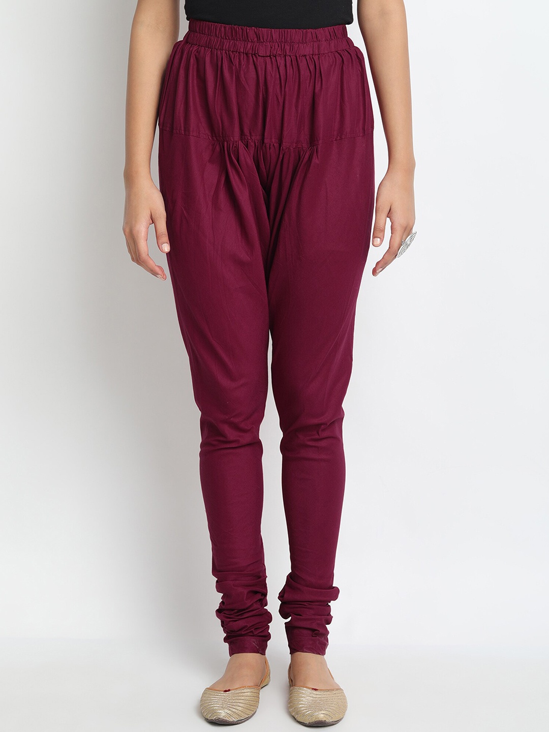 

Molcha Women Maroon Solid Loose-Fit Churidar