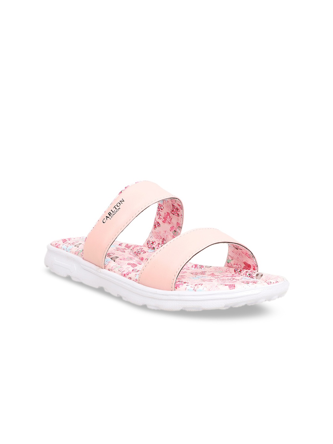 Carlton London sports Women Pink Printed Sliders
