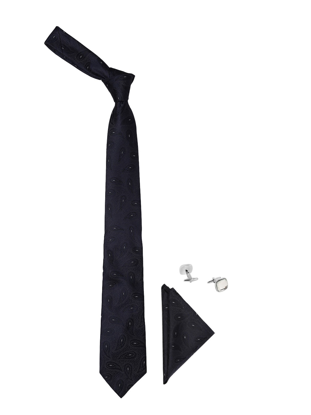 

Tossido Men Black & Silver-Toned Accessory Gift Set