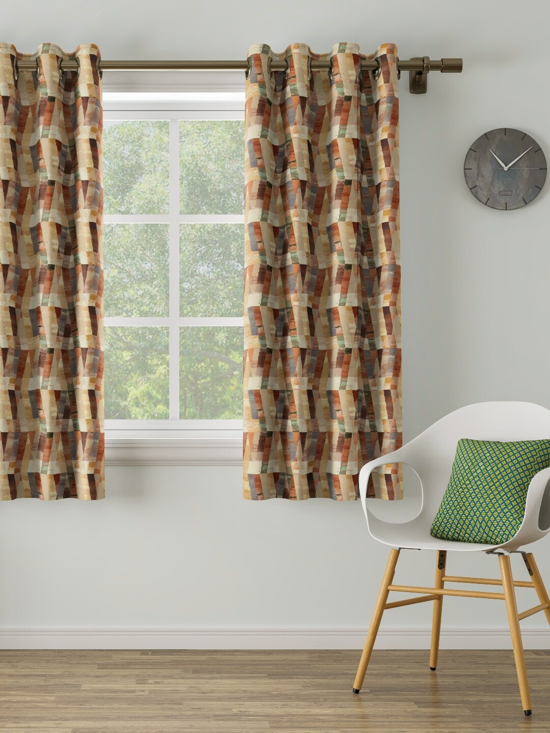 DDecor Brown Single Curtain Curtain