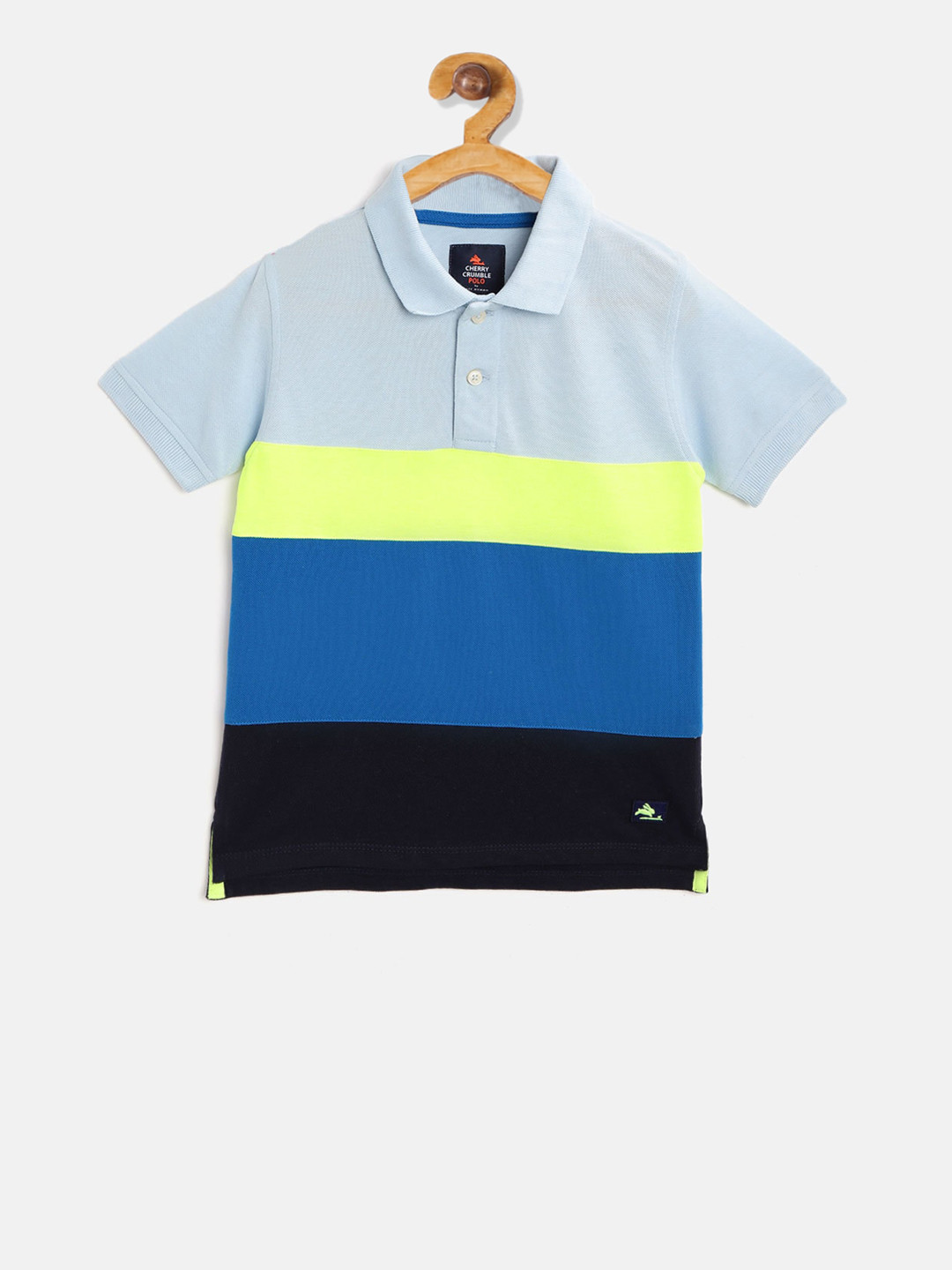 

Cherry Crumble Boys Multicoloured Striped Polo Collar T-shirt, Multi