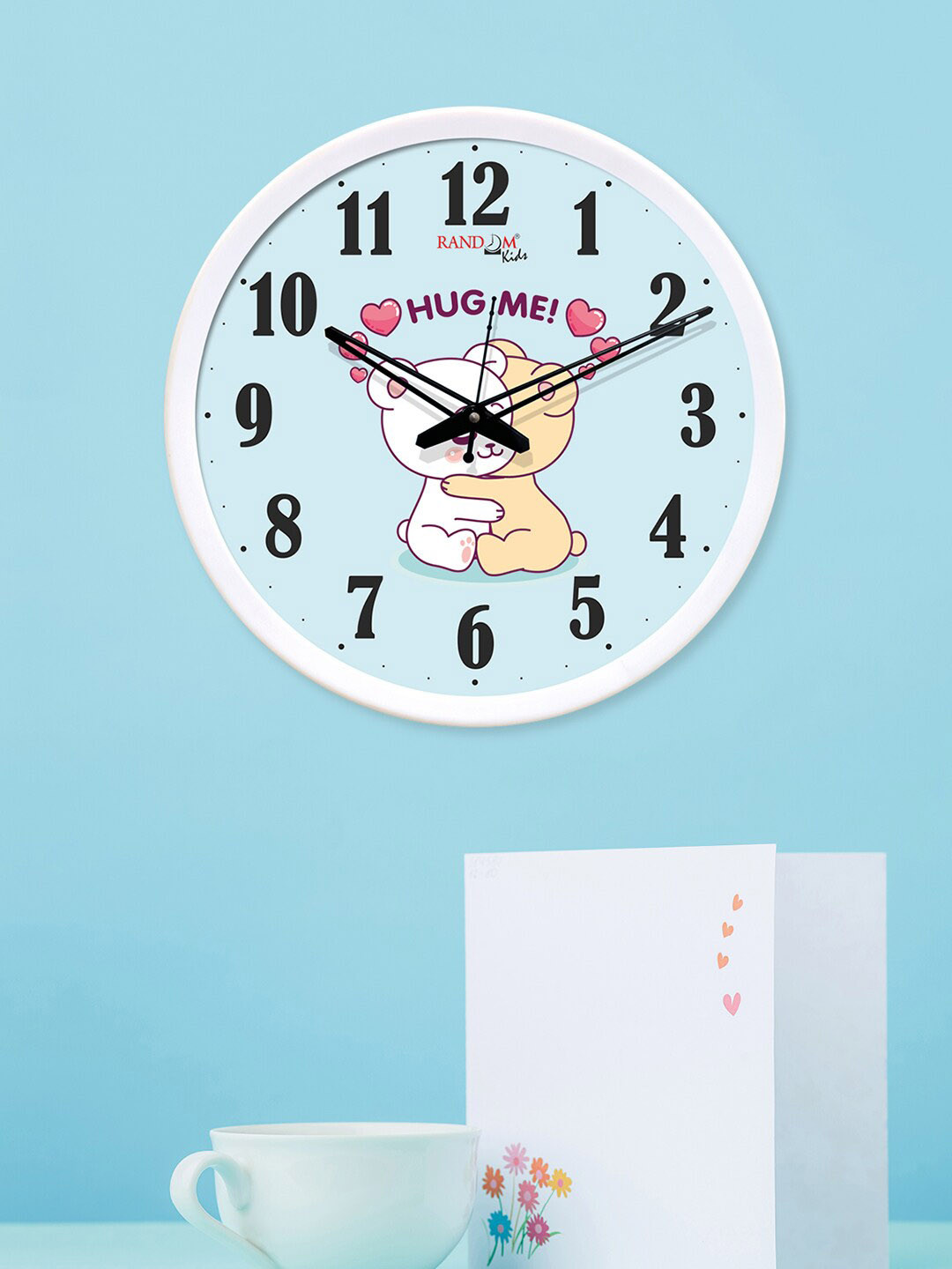 

RANDOM Blue Round Printed Analogue Wall Clock