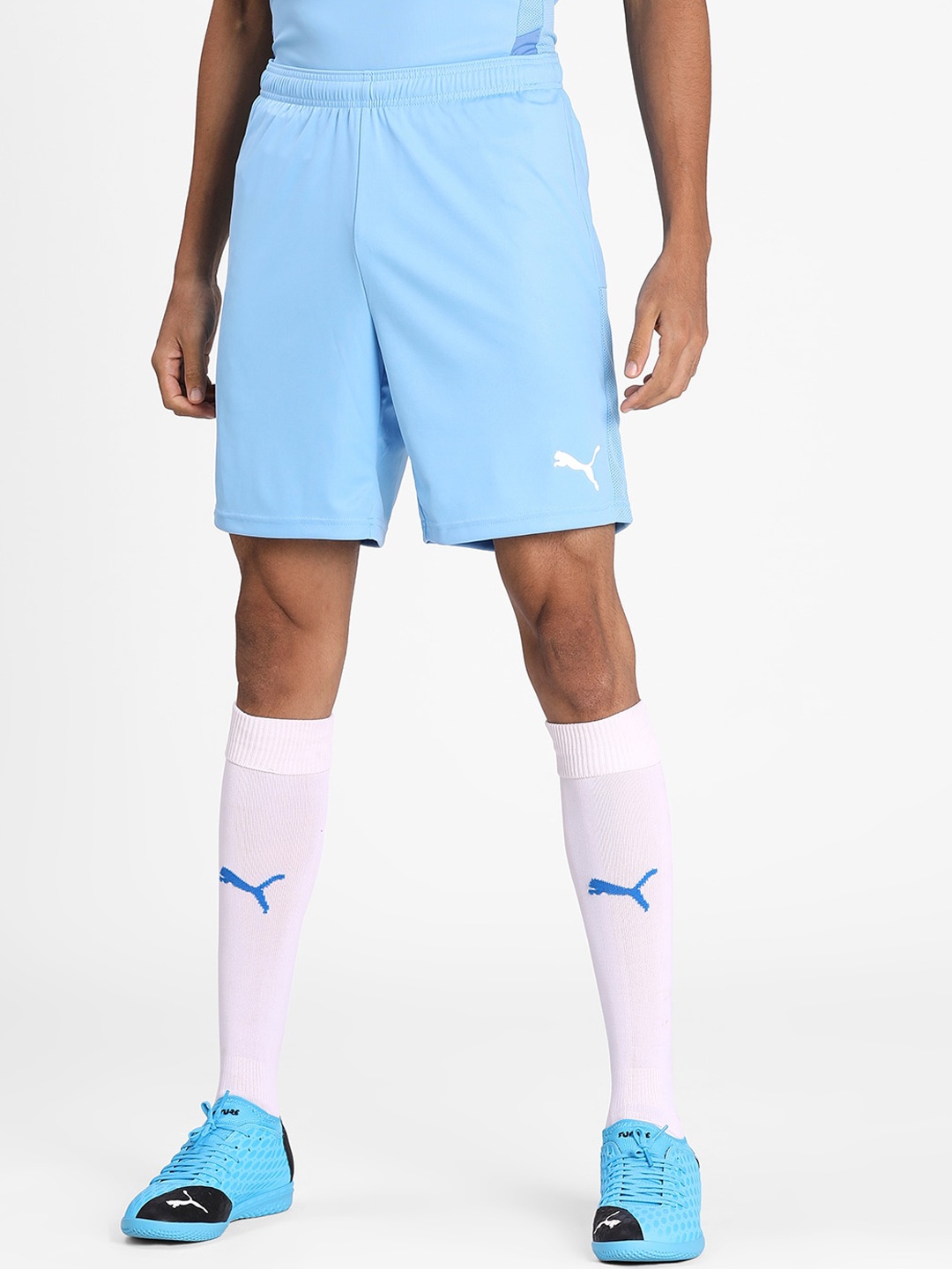 

Puma Men Blue Solid Regular Fit Sports Shorts