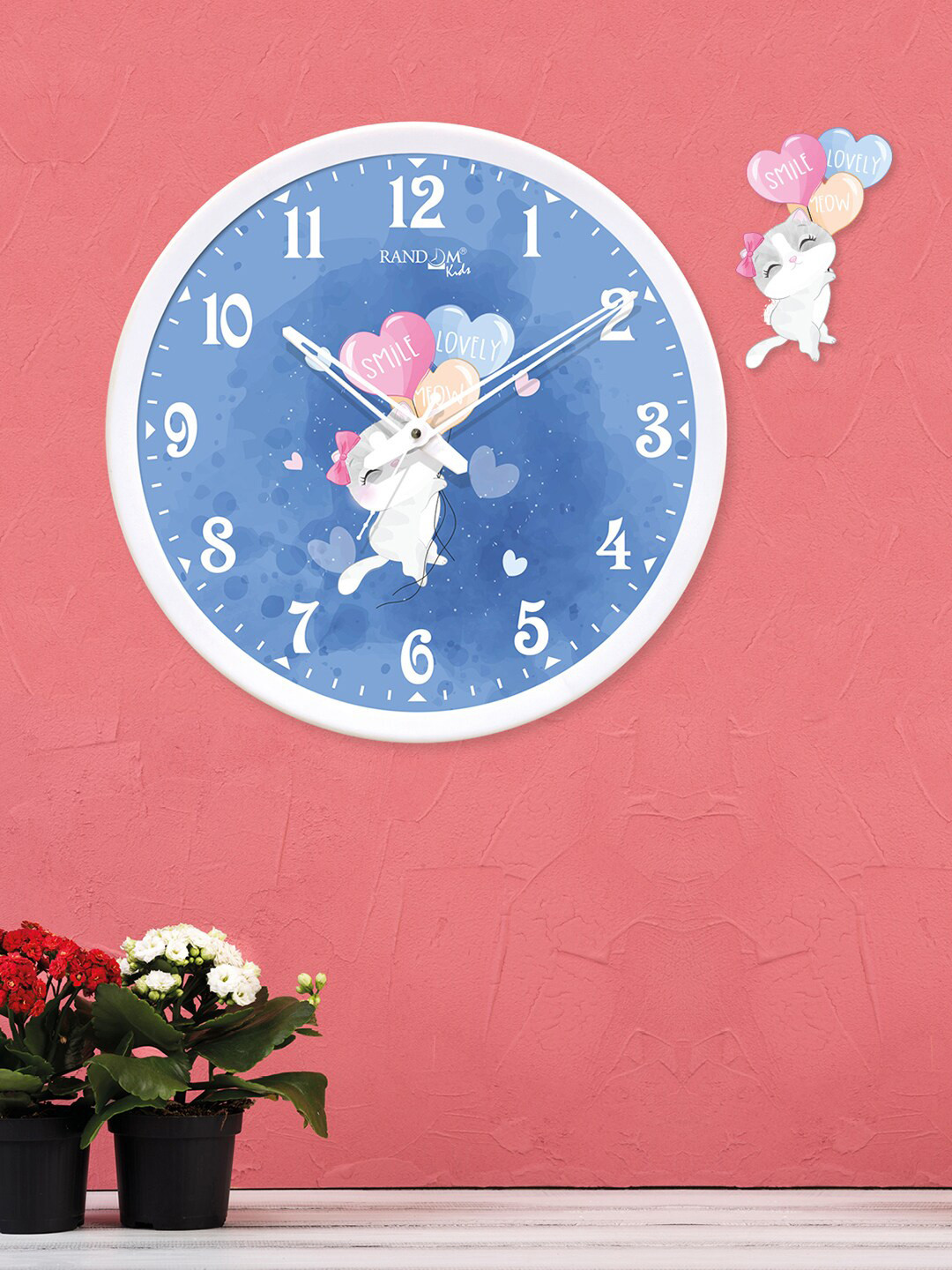 

RANDOM Blue Round Printed Analogue Wall Clock