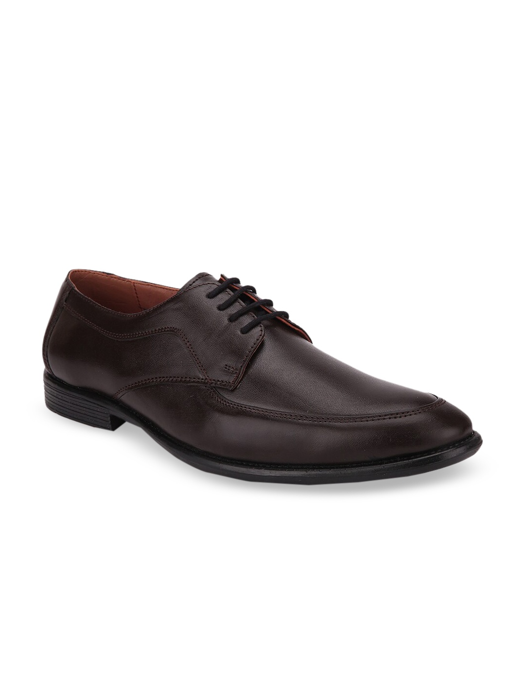 

LOUIS STITCH Men Brown Solid Leather Derbys