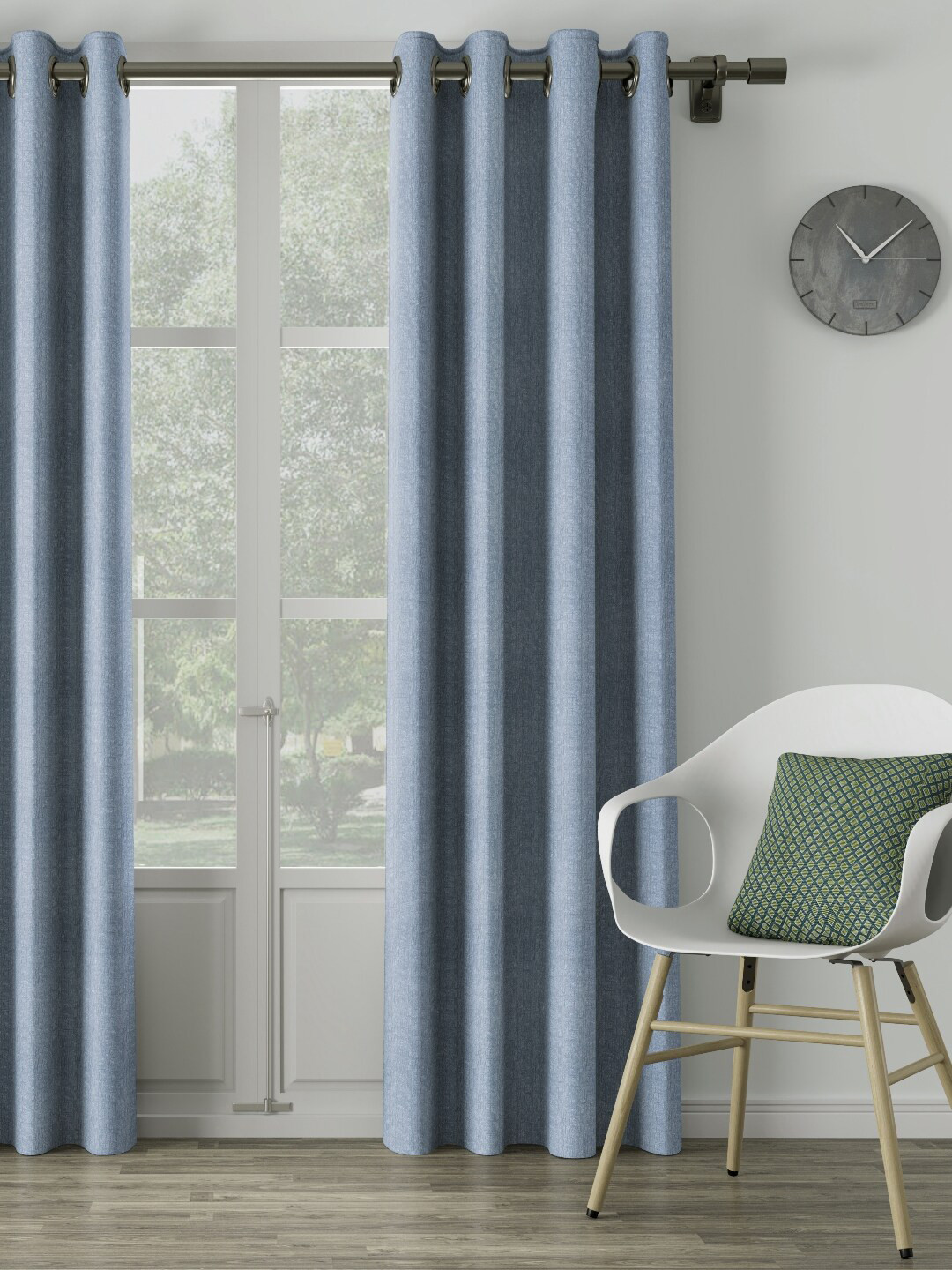 

DDecor Blue Single Curtain Curtain