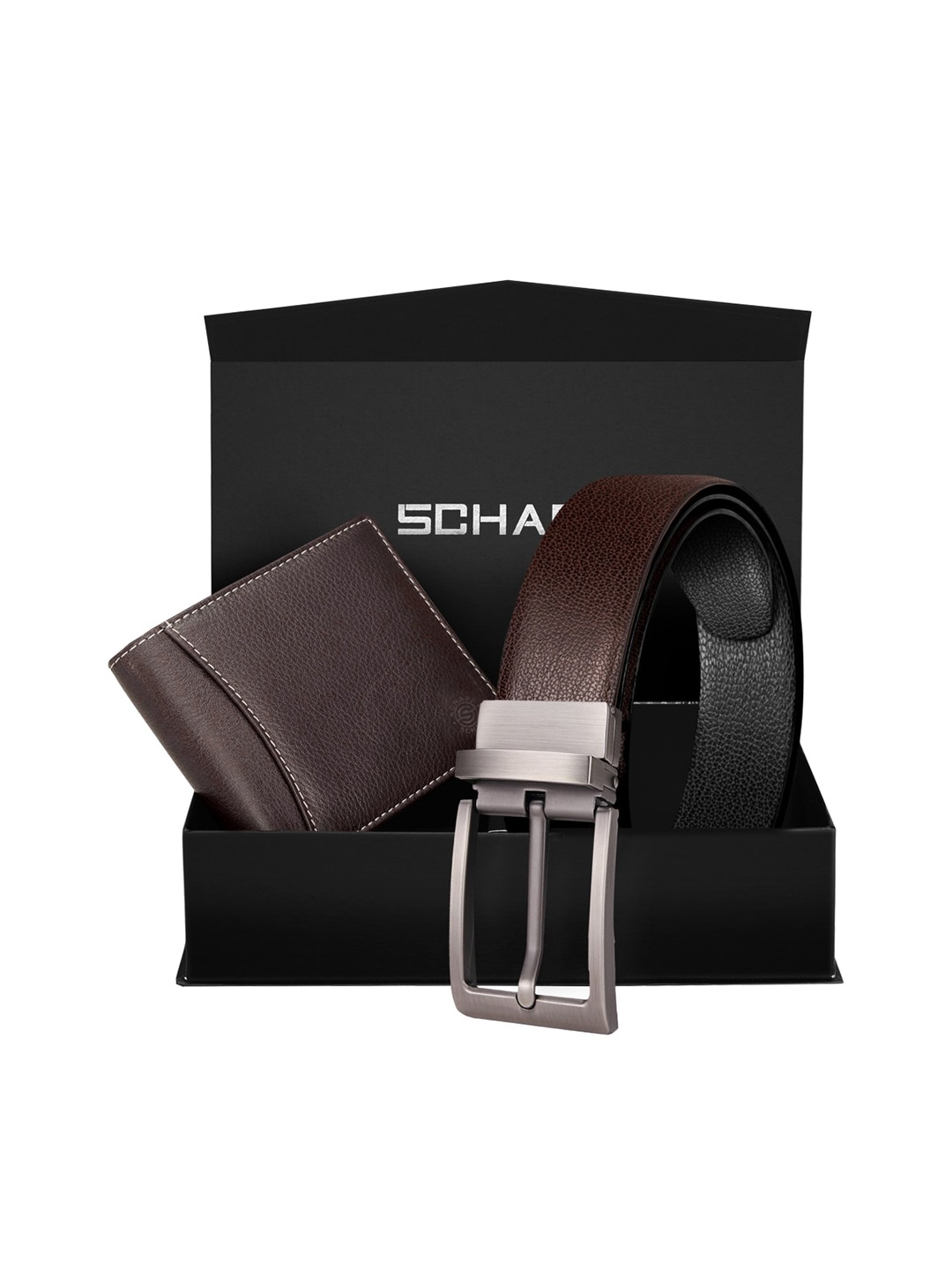 

SCHARF Men Brown & Black Leather Accessory Gift Set