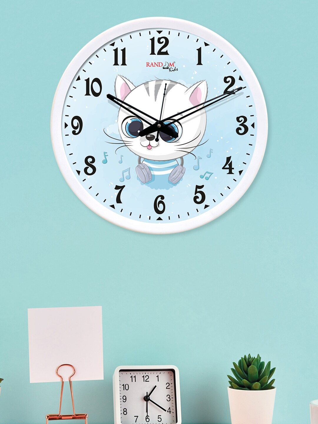 

RANDOM Blue Round Printed Analogue Wall Clock
