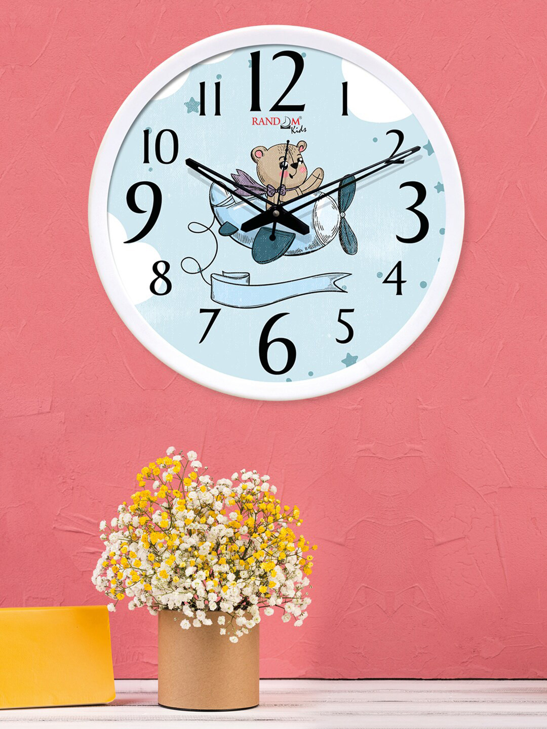 

RANDOM Blue Round Printed Analogue Wall Clock
