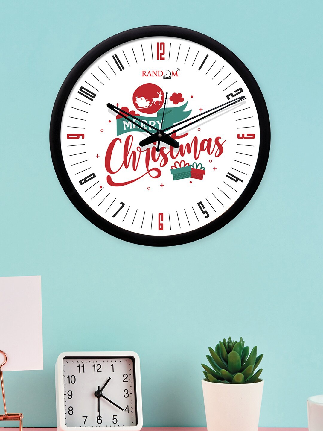 

RANDOM Black & White Round Printed Analogue Wall Clock