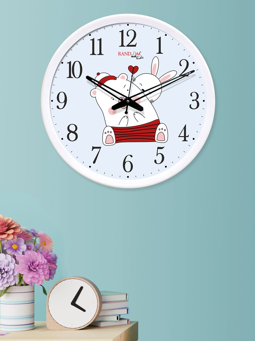 

RANDOM Blue Round Printed 30Cm Analogue Wall Clock