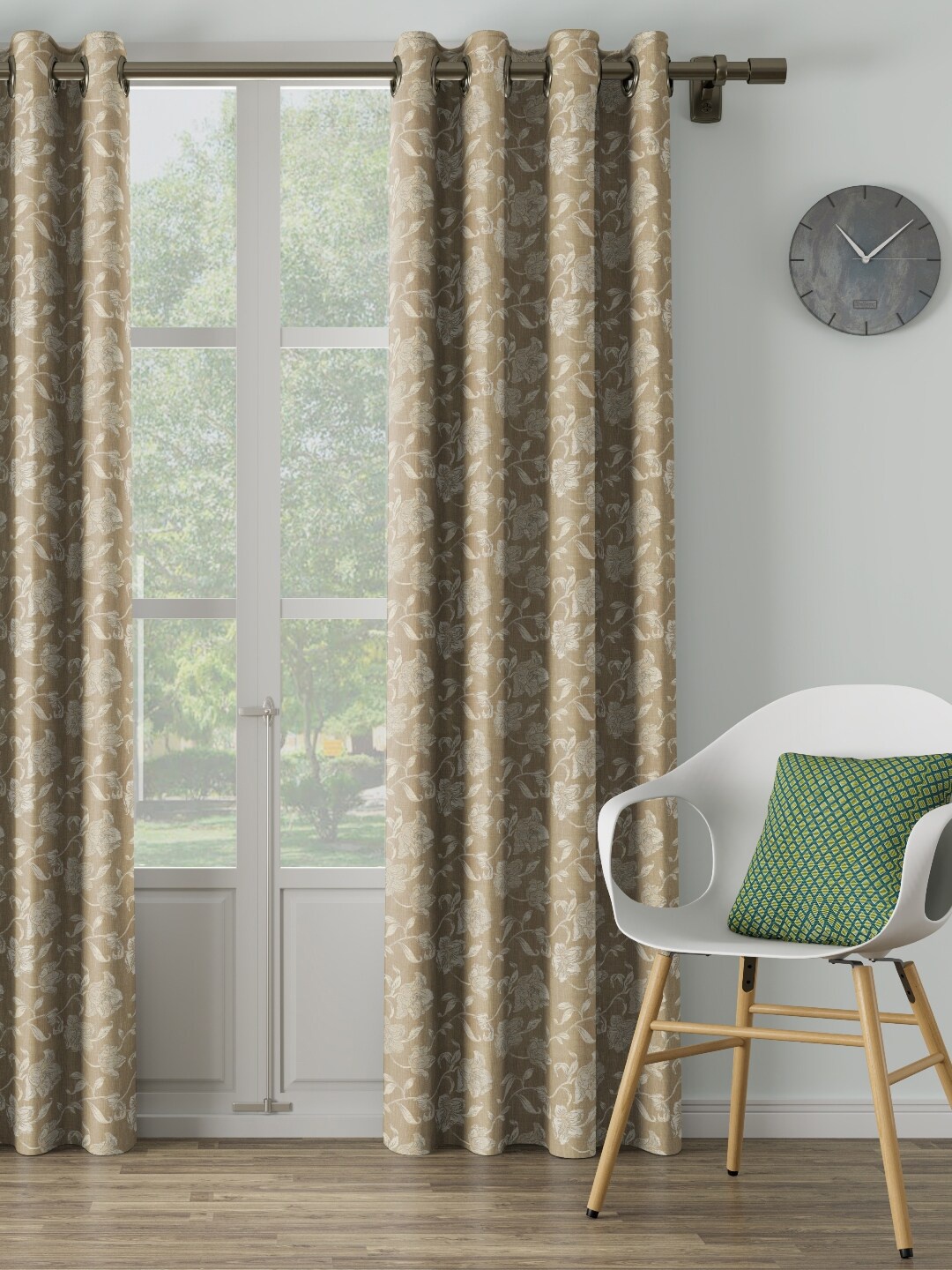 

DDecor Beige Single Door Curtain