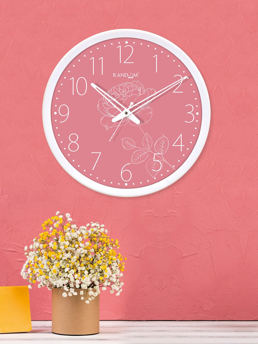 

RANDOM Pink Dial Round Printed 30 cm Analogue Wall Clock