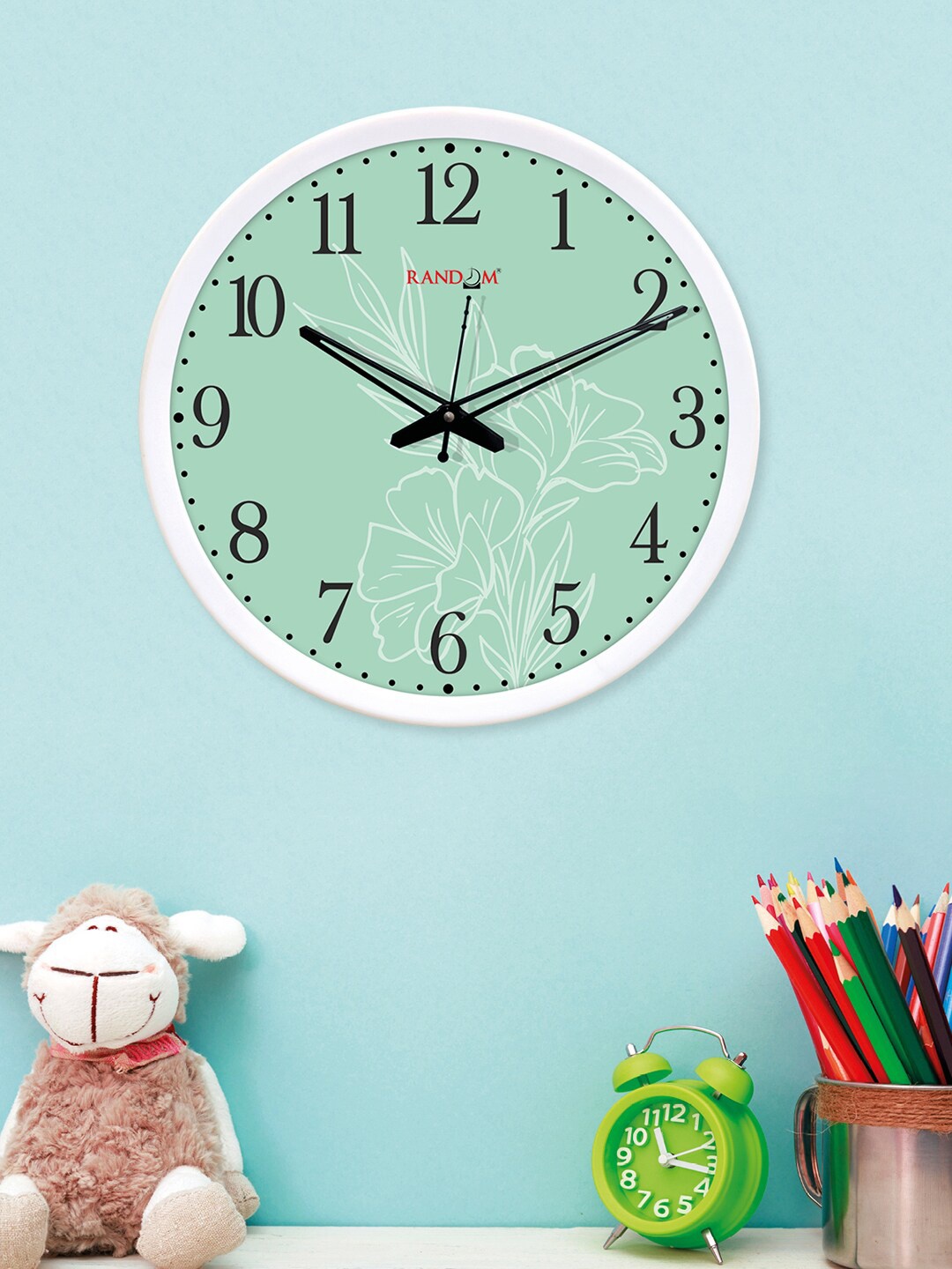 

RANDOM Green Dial Round Printed 30 cm Analogue Wall Clock