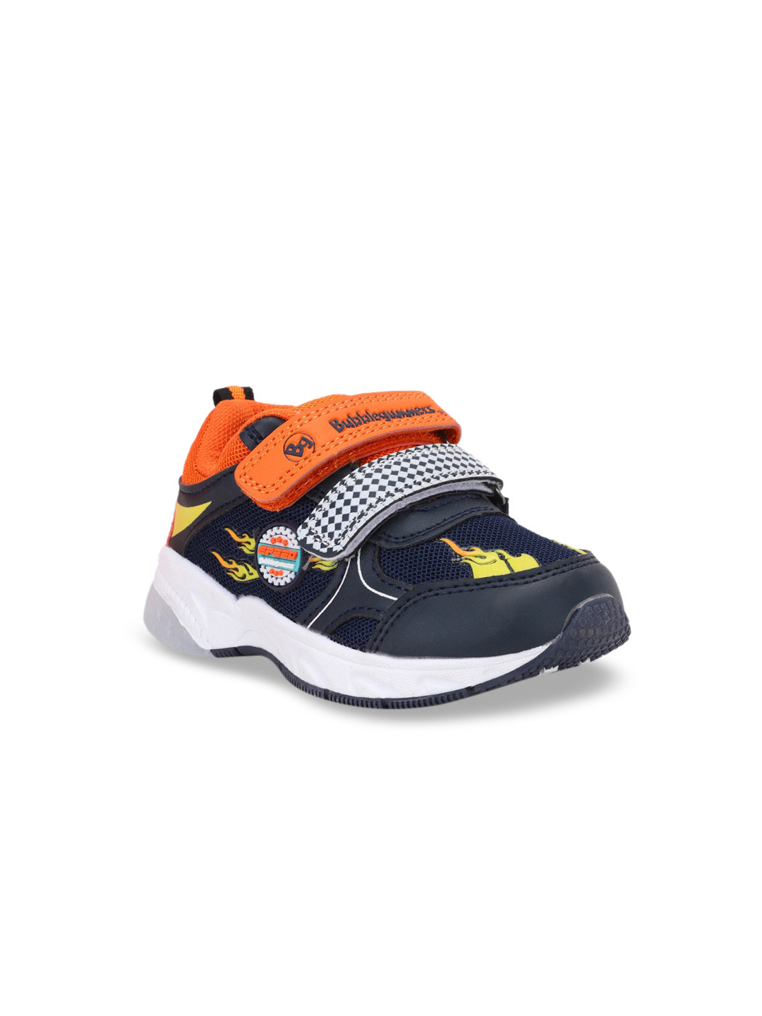 

Bubblegummers Boys Blue & Orange Colourblocked Sneakers