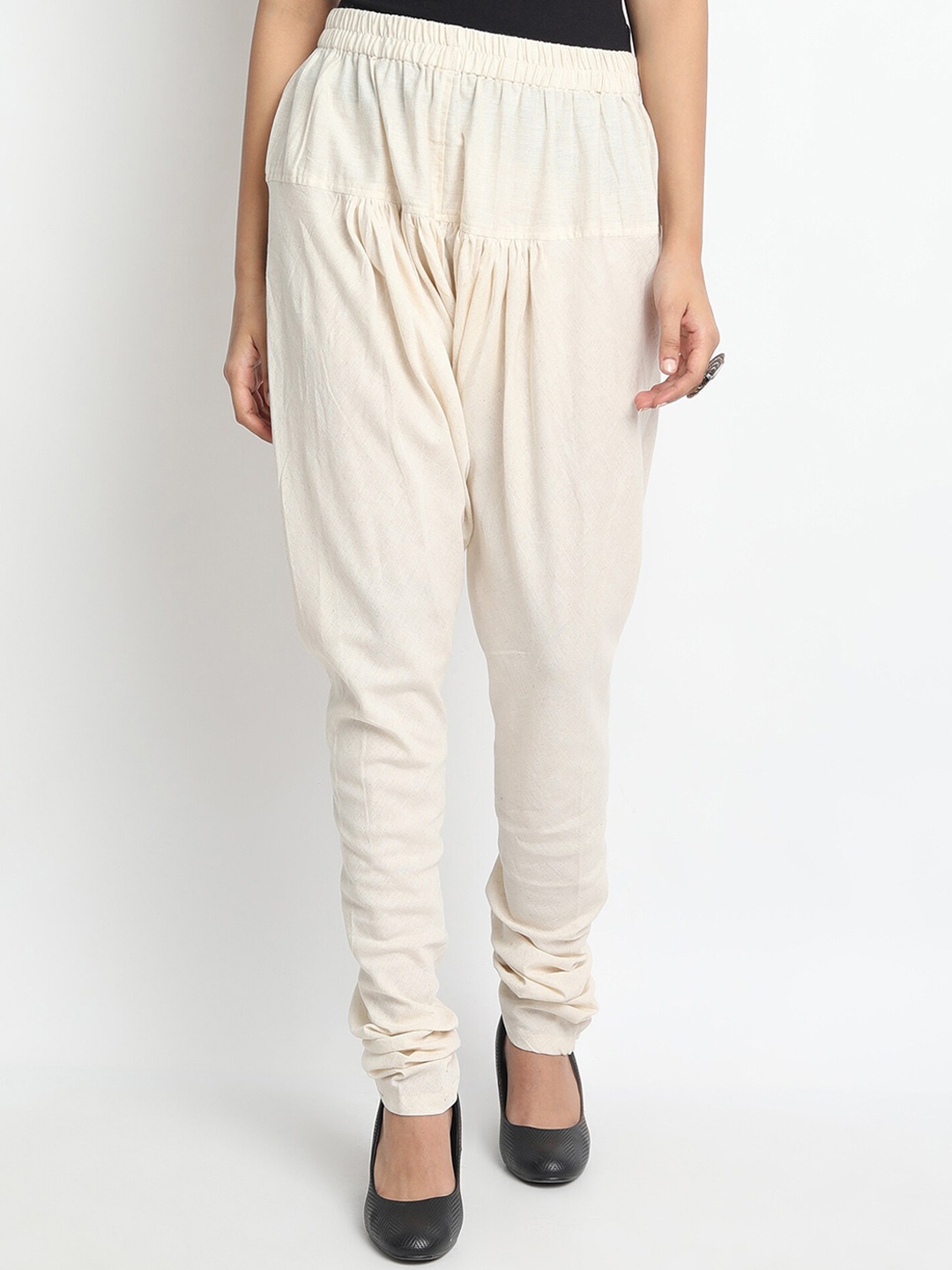 

Molcha Women White Solid Churidar