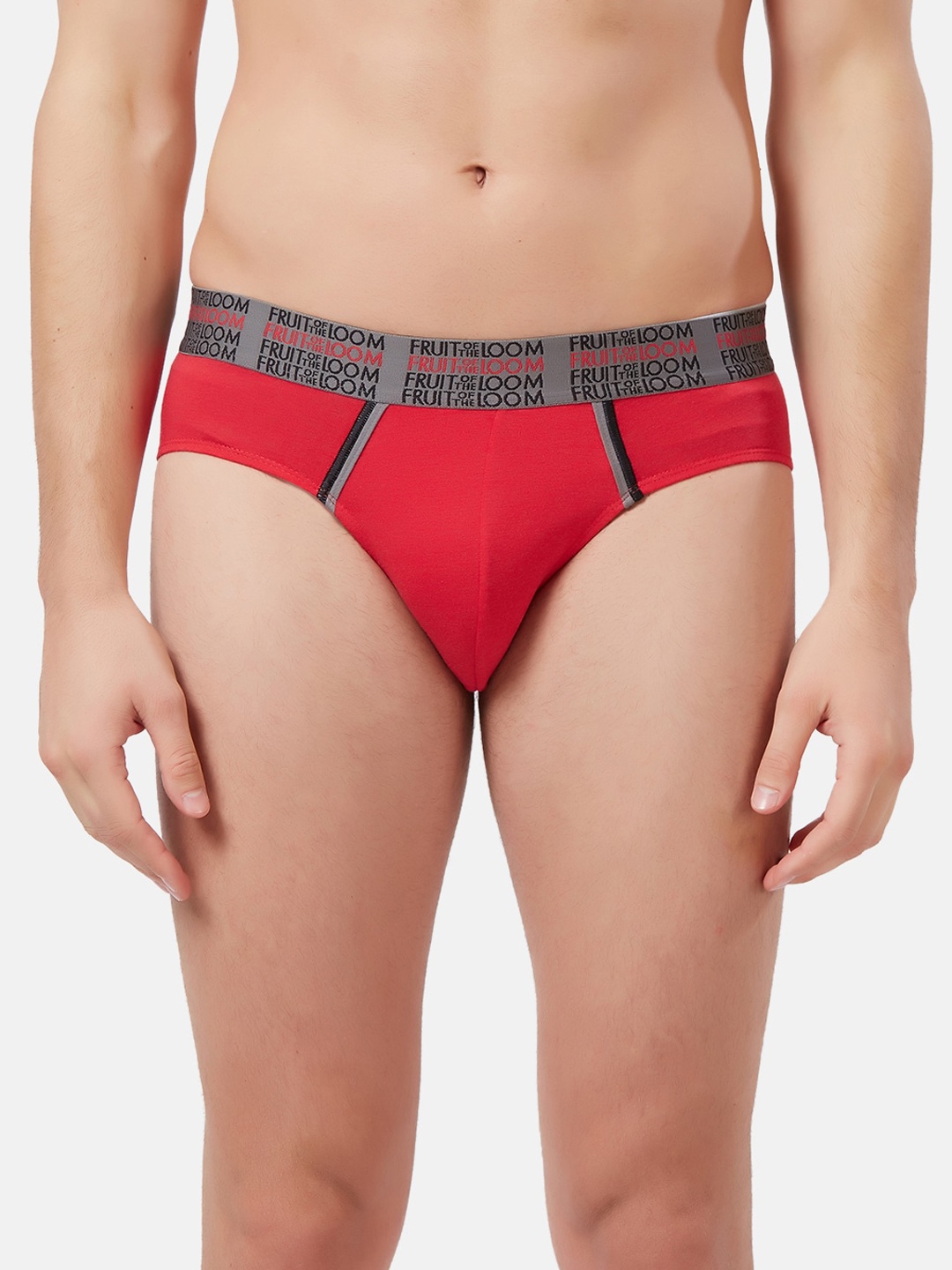 

Fruit of the loom Men Red Solid Briefs MHB07-A1S3