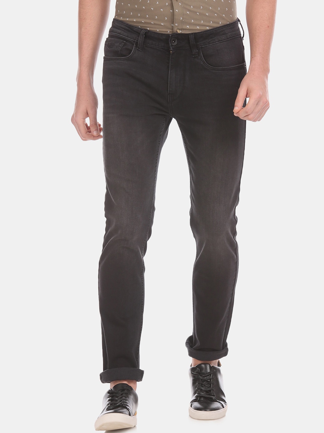 

Flying Machine Men Black Slim Fit Mid-Rise Clean Look Jeans