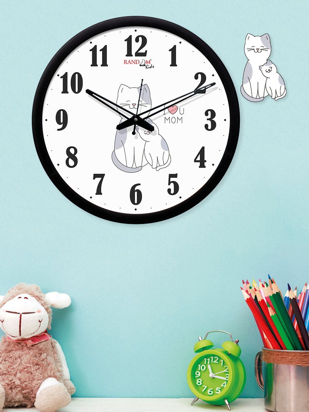 RANDOM White Round Printed Analogue Wall Clock