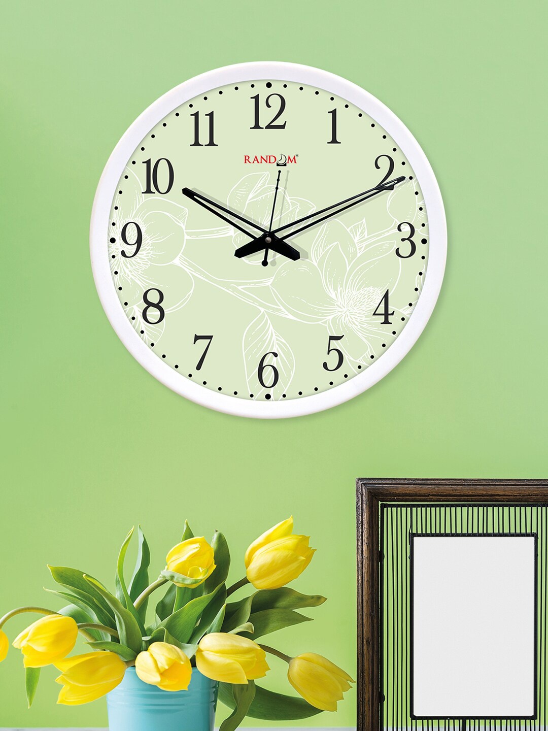 

RANDOM Green Dial Round Printed 30 cm Analogue Wall Clock