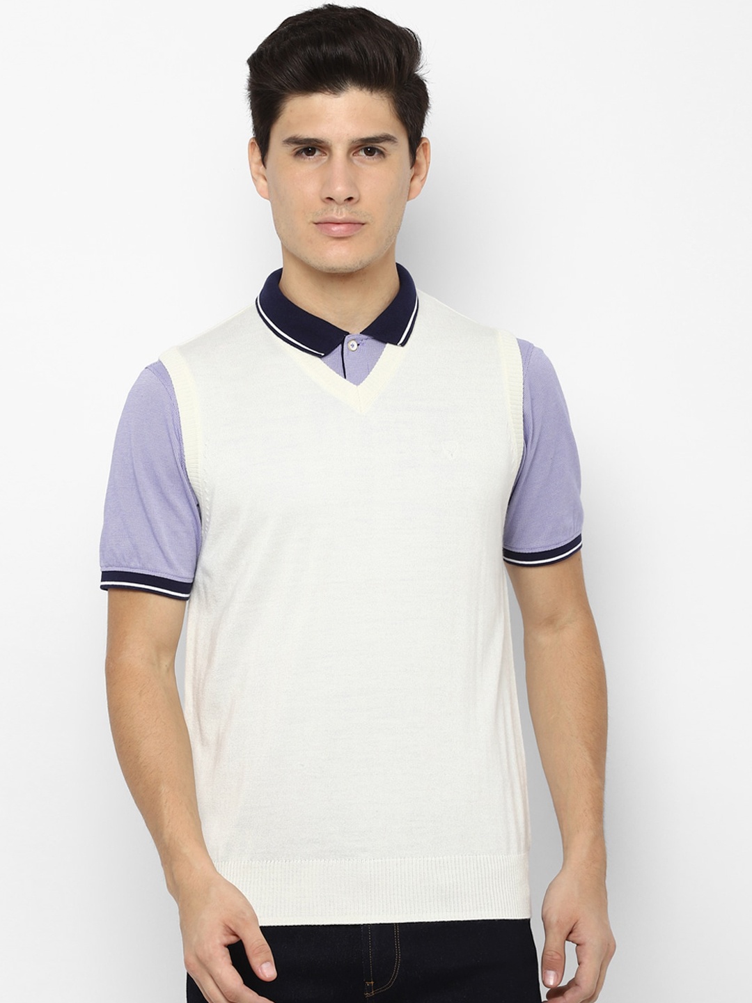 

Allen Solly Men White Solid Sweater Vest Sweater