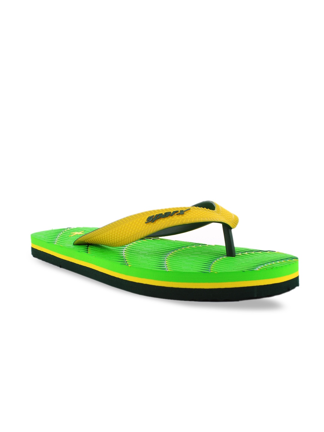 

Sparx Men Yellow & Fluorescent Green Solid Thong Flip-Flops