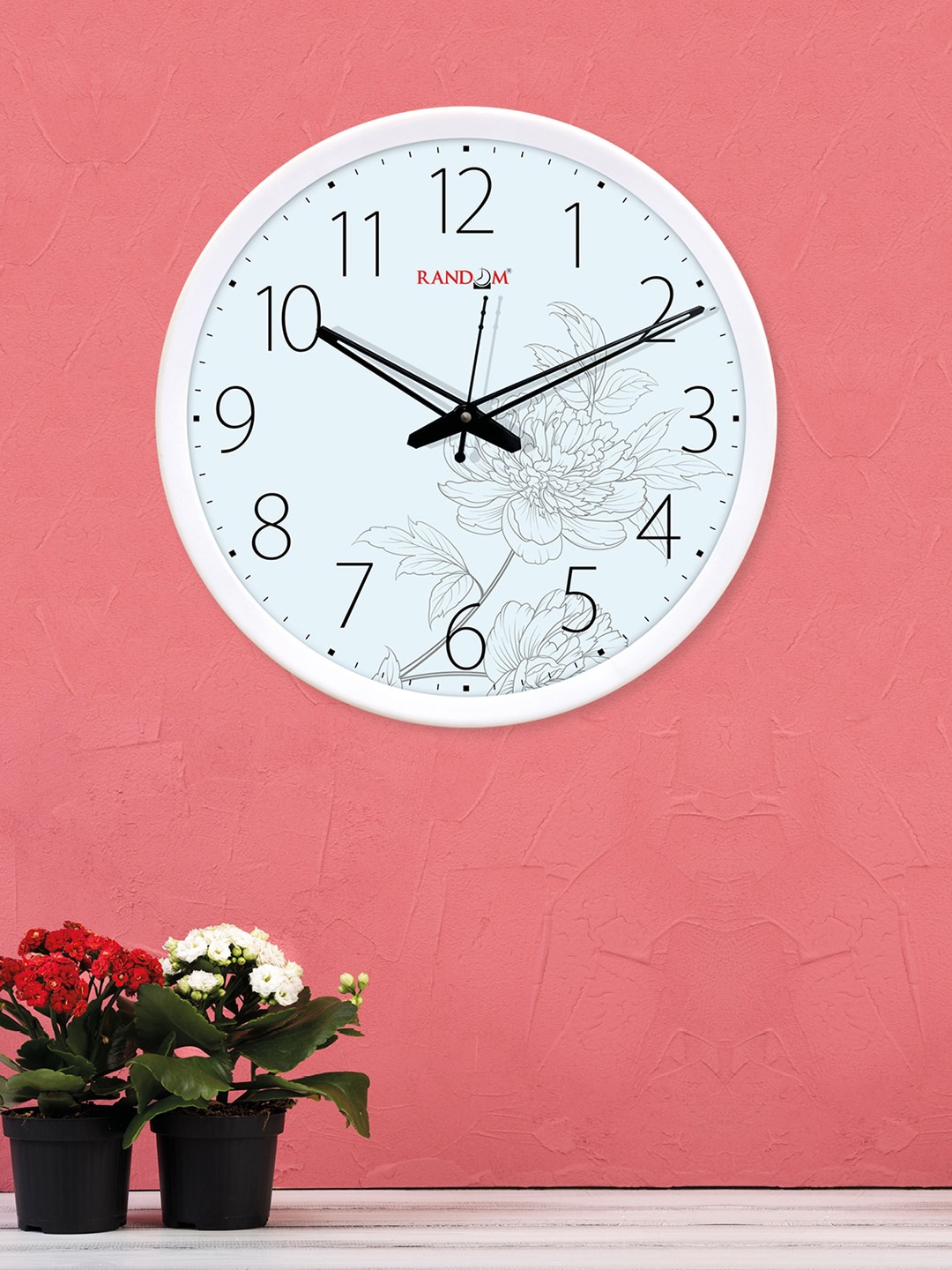 

RANDOM White & Blue Printed 30cm Digital Wall Clock
