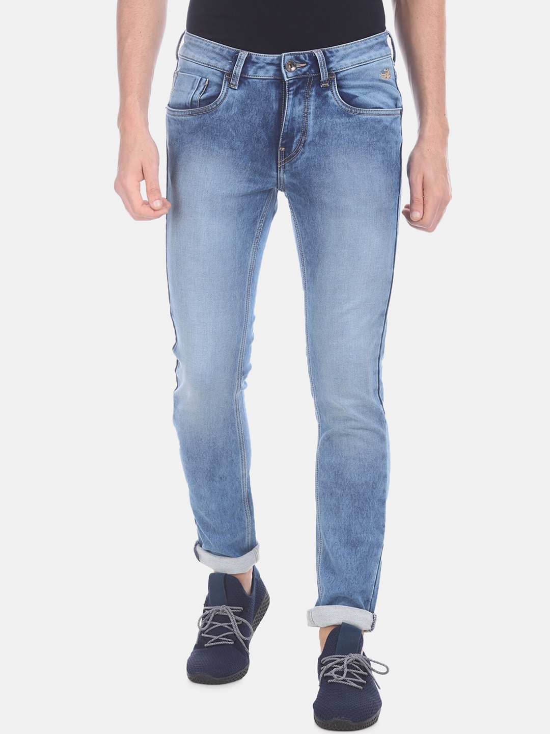 

Flying Machine Men Blue Slim Fit Low-Rise Clean Look Stretchable Jeans