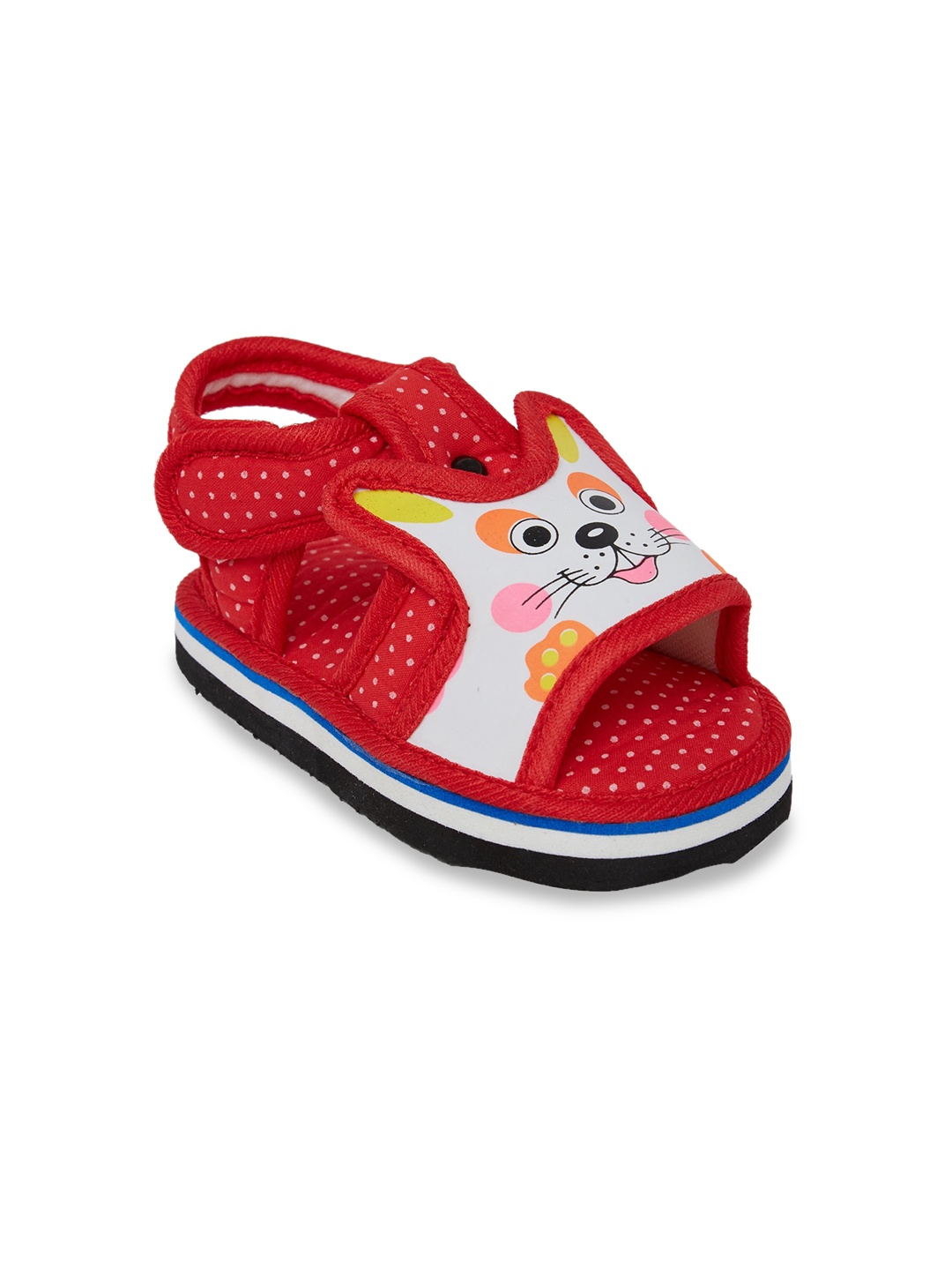 CHiU Kids Red & White Musical Comfort Sandals with Kweeking Sound