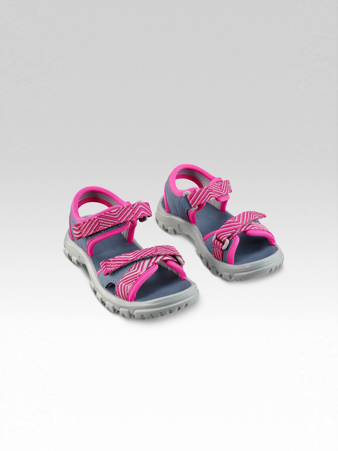 

Quechua By Decathlon Unisex Kids Pink & Grey Lightweight Hiking Sports Sandals