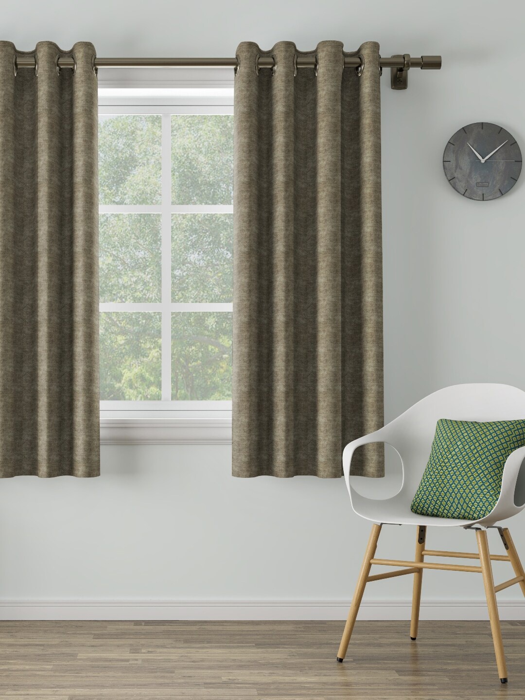 

DDecor Brown Single Curtain Curtain