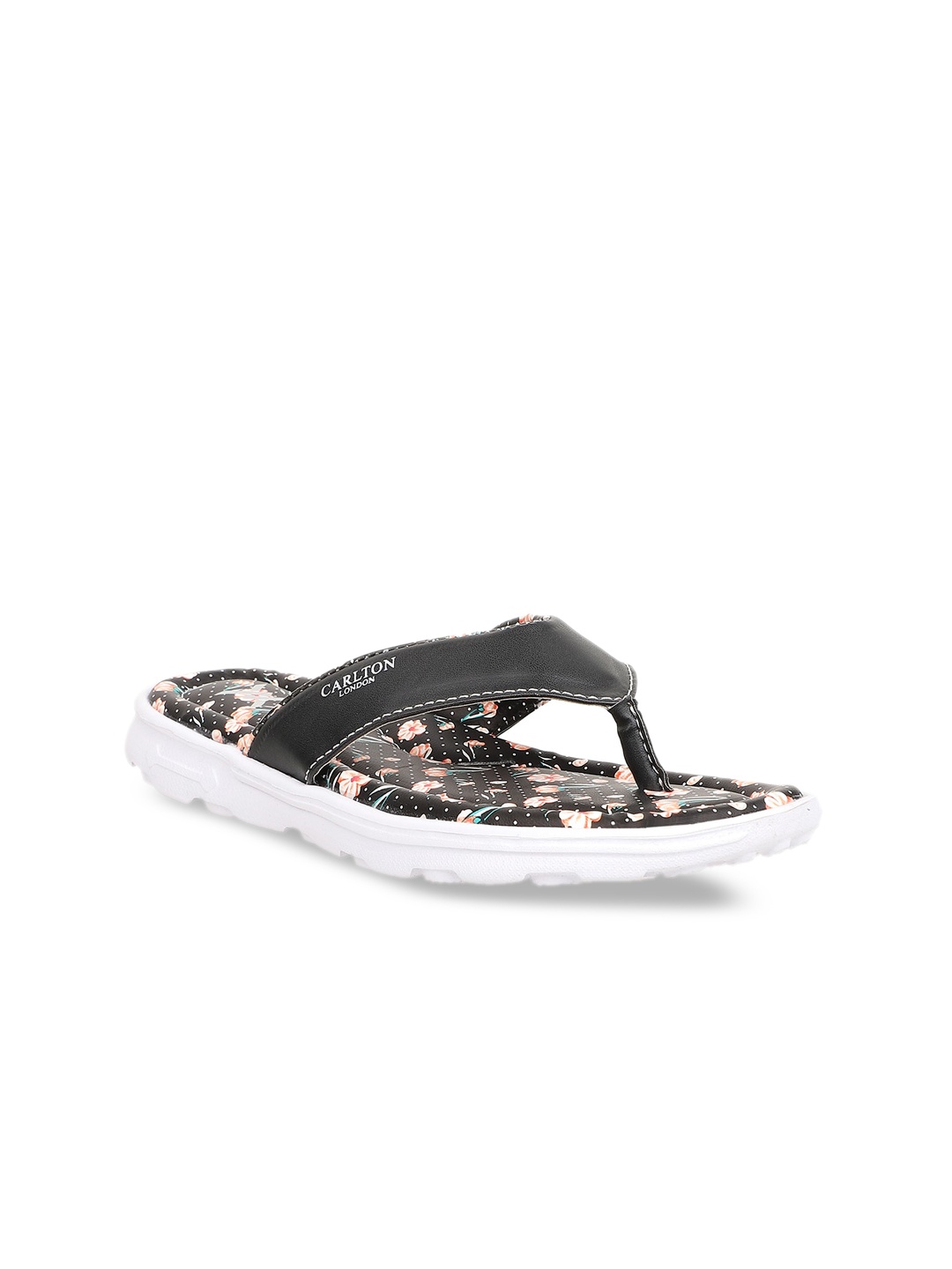 

Carlton London sports Women Black Printed Thong Flip-Flops