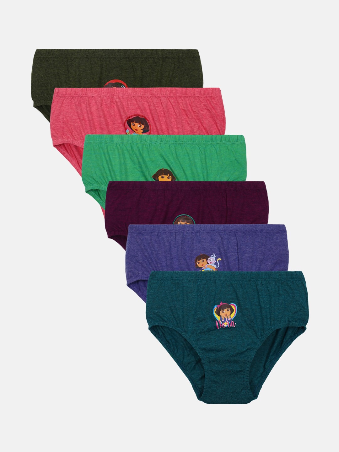

Red Rose Girls Pack Of 6 Basic Briefs-BABY-124-20, Green