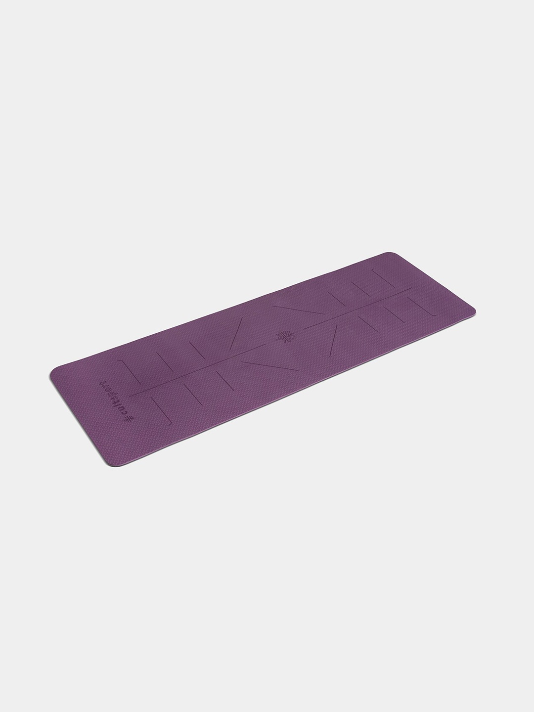 

Cultsport Purple Solid Yoga Mat With Stance Marking