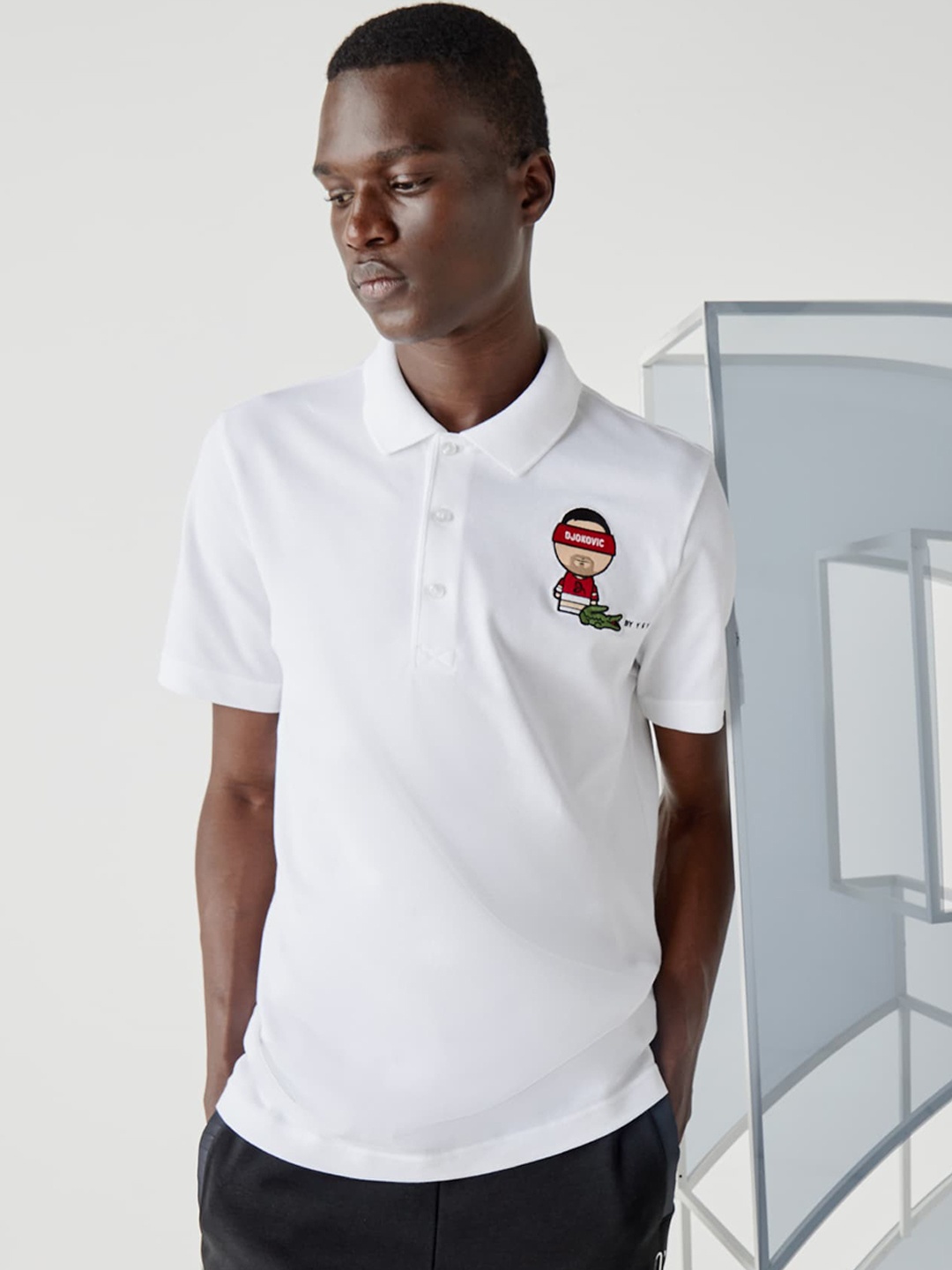 

Lacoste Men White Solid Polo Collar Pure Cotton T-shirt