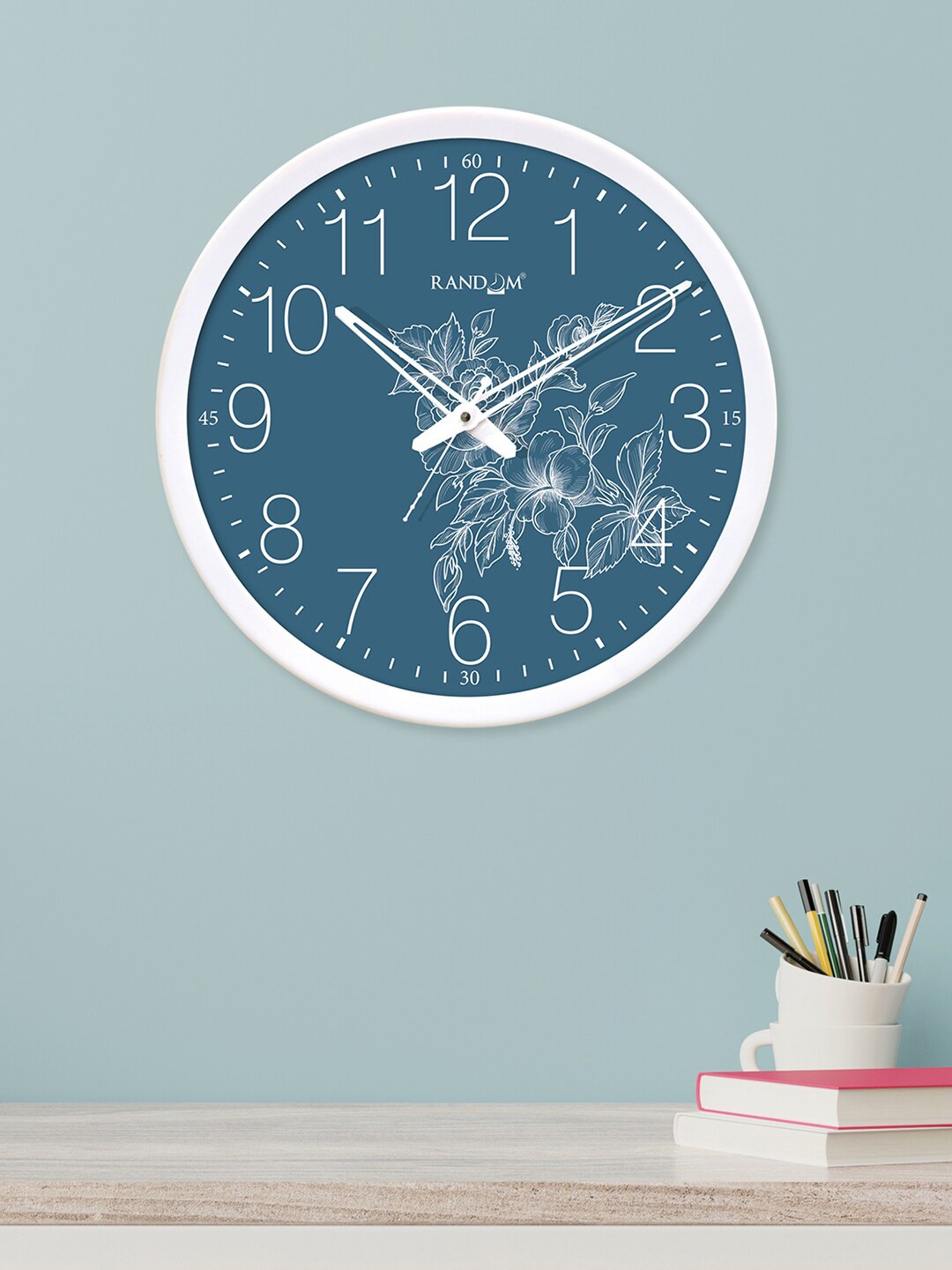 

RANDOM Teal Round Printed 30.48 cm Analogue Wall Clock