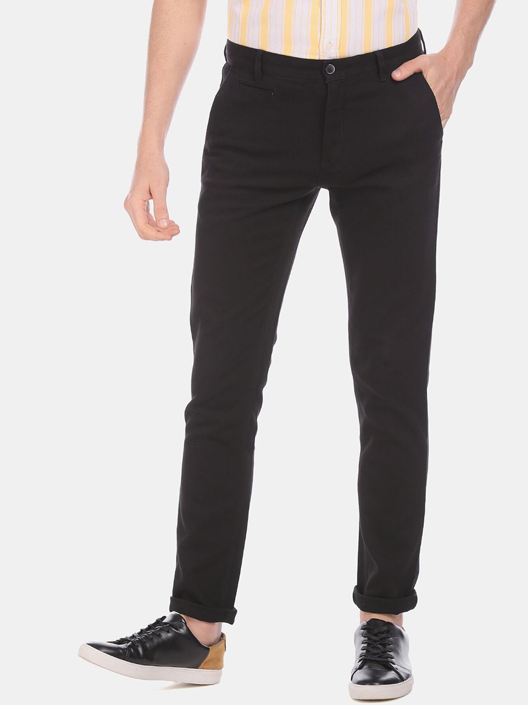 

Arrow Sport Men Black Regular Fit Solid Chinos